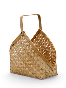 Корзина плетёная для хранения Lon, с ручкой, ива, цвет натуральный, набор 2 шт.