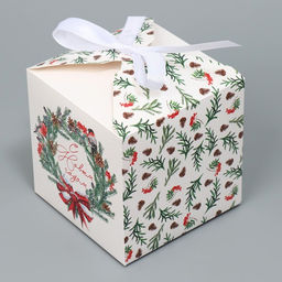 Цена за 3 шт. Коробка подарочная новогодняя складная «С Новым годом», 12×12×12 см