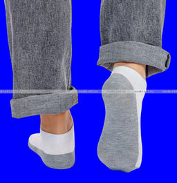 Цена за 10 пар. Женские носки женские укороченные белые (серая подошва)