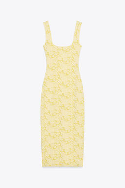 STRETCH SQUARE NECK DRESS - Zara фото 15