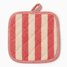 Прихватка Доляна Полоса цв.красный17х17 50%п/э 50% хл  фото 2