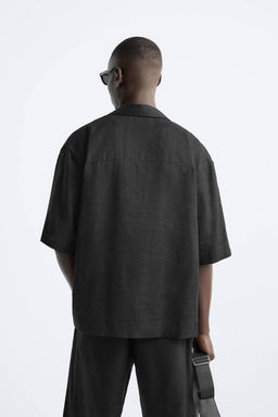 VISKOZ VE KETEN KARISIMLI GOMLEK - Zara фото 4