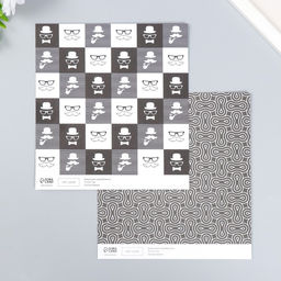 Цена за 10 шт. Двусторонняя бумага для скрапбукинга Арт Узор. Харизма и стиль, 180 г/м?, 15.5?17 см