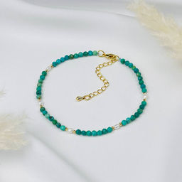 Анклет "браслет на ногу" из Бирюзы и Жемчуга