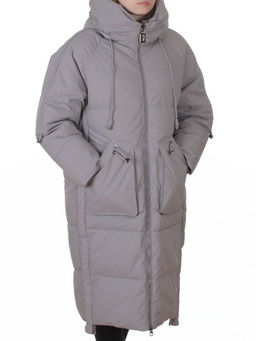 6615 GRAY Пальто зимнее женское (200 гр. холлофайбер)
