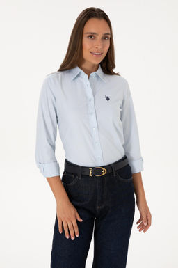 Kad_n A__k Mavi Uzun Kollu Basic G_mlek Sepette S_rpriz _ndirim - U.s. polo assn фото 3