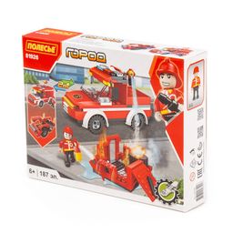 Конструктор Классик Город. Пожарная часть-1.6 (187 элементов) (в коробке)