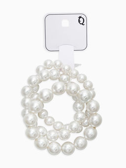 Браслет «Бусины жемчуга», набор 3 шт. №10.12.14, белый