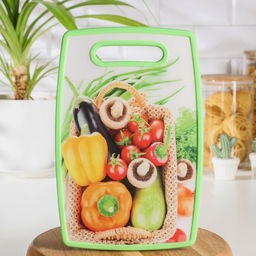 Доска разделочная пластиковая Доляна Урожай, прямоугольная, 3020 см