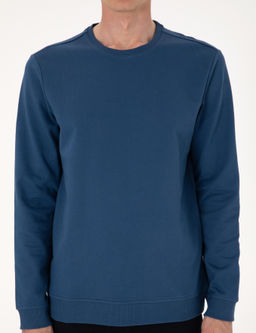 A__k Lacivert 2 _plik Regular Fit Bisiklet Yaka Basic Sweatshirt - Pierre cardin фото 6