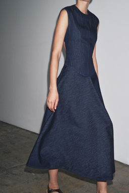 ZW COLLECTION DENIM MIDI DRESS - Zara фото 11