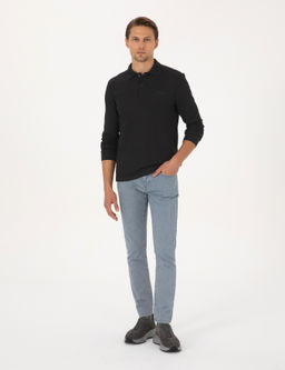 Siyah Slim Fit Sweatshirt - Pierre cardin фото 4