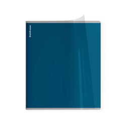 АКЦИЯ Цена за 5 шт. Тетрадь общая ученическая с пластиковой обложкой на скобе ErichKrause CoverPrо fizzy, Stormy, бирюзовый, А5+, 48 листов, клетка