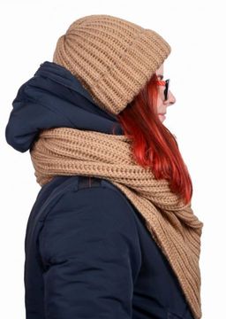 Шарф Soft вязаный из верблюжьей шерсти 180х40 см