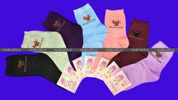 Цена за 12 пар. Лариса носки детские на девочку Кошка внутри махра 15-20 ( длина стопы носка 12-13 см)  фото 12