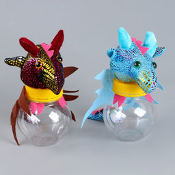 Цена за 5 шт. Конфетница «Динозавр», 18 см, цвета МИКС