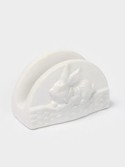 Салфетница Доляна «Зайка», 11.5×5.5×7.5 см, доломит, белая