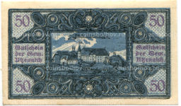 50 геллеров 1920 года Австрия Утценайх (нотгельд)
