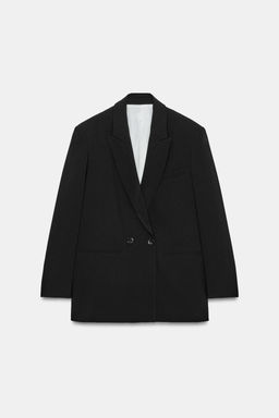 BLAZER CRUZADA OVERSIZE / Negro - Zara фото 7