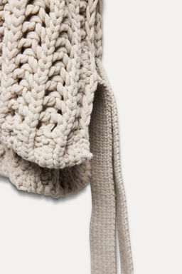 CHUNKY KNIT TOP WITH SIDE STRAPS - Zara фото 8