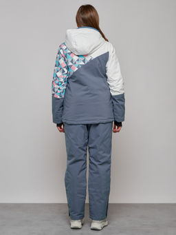 Горнолыжный костюм женский зимний белого цвета 02337Bl - Chunmai фото 4