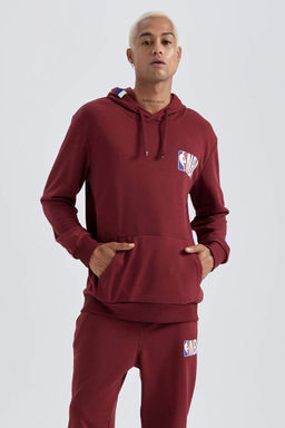 DeFactoFit Толстовка стандартного кроя с капюшоном NBA Wordmark