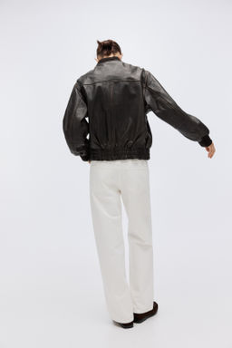 Cazadora bomber de piel - H&m фото 8