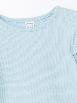 Bisiklet Yaka Uzun Kollu Basic K?z Bebek Ti??rt - Waikiki фото 2