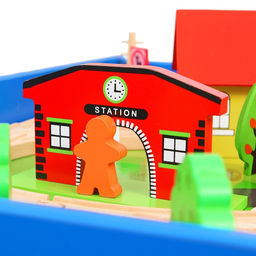 Железная дорога, 108 элементов, стол в комплекте - Simaland фото 4