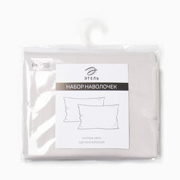 Комплект наволочек Этель Beige flowers, 50х70 см - 2 шт., мако-сатин 114г/м2  фото 5