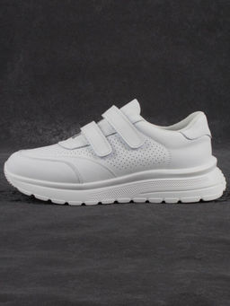 03-YH516-1 WHITE Кроссовки женские (натуральная кожа)