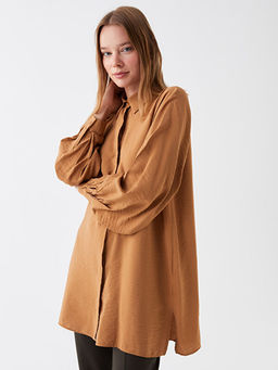 D?z Uzun Kollu Kad?n G?mlek Tunik