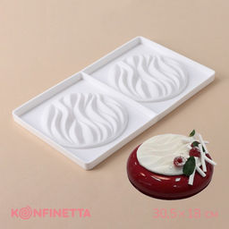 Форма для муссовых десертов и выпечки KONFINETTA Зебрано, силикон, d=13,2 см, 30,5?18 см, цвет белый