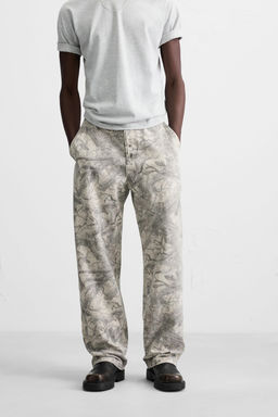 ABSTRACT PRINT CARPENTER TROUSERS - Zara фото 11