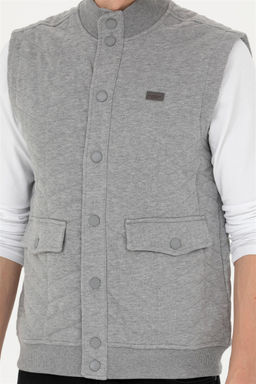 Мужской серый меланжевый вязаный кардиган - U.s. polo assn фото 13