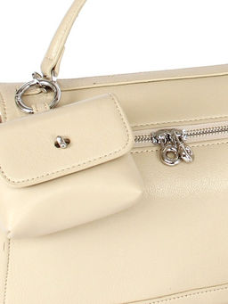 Сумка женская натуральная кожа GU 2033-6637, 1отд+еврокарман, плечевой ремень, бежевый SALE 265822 - Adelia фото 4