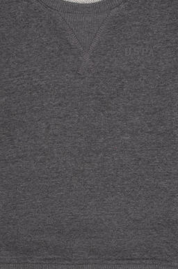 Erkek _ocuk Antrasit Melanj Bisiklet Yaka Basic Sweatshirt - U.s. polo assn фото 3