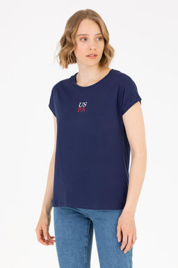 Kad_n Lacivert Bisiklet Yaka Ti__rt - U.s. polo assn фото 2