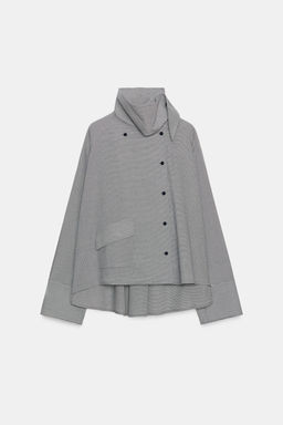 OVERSIZE CHECK SHIRT WITH FLAP POCKET ZW COLLECTION - Zara фото 5