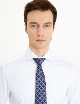 Белая базовая рубашка с длинным рукавом в современном стиле - Cacharel фото 7