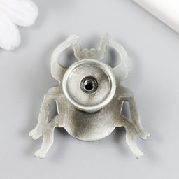 Ручка для шкатулки металл «Божья коровка», состаренное серебро, 4.8×4.3 см