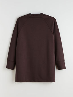 Bisiklet Yaka Oversize Kad?n Sweatshirt Tunik