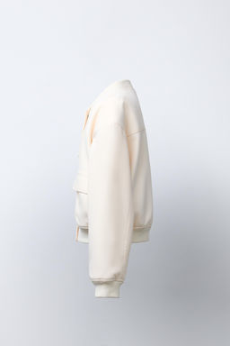 CROPPED BOMBER JACKET WITH SHOULDER PADS - Zara фото 3