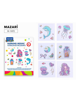 Цена за 2 шт. Алмазная мозаика «Морская красота», на стикере, 6 шт. в наборе