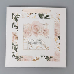 Цена за 2 шт. Пакет подарочный ламинированный квадратный, упаковка, Beautiful, 30?30?12 см