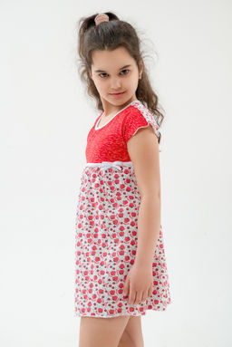 Ночная сорочка детская из кулирки Ярославна клубничка - Амадэль фото 5