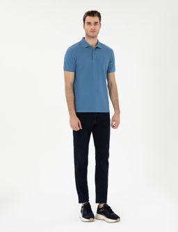 Koyu Mavi Slim Fit Basic Ti__rt - Pierre cardin фото 4