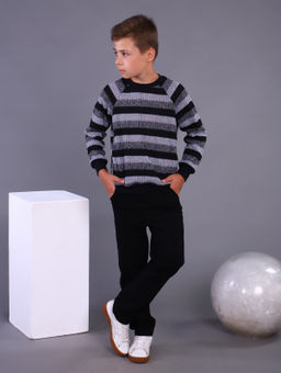 Джемпер Параллель черный - Ладошки фото 8