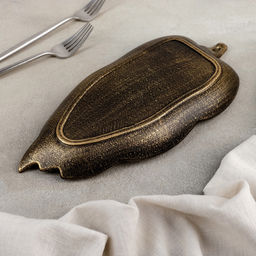 Блюдо для фруктов Доляна Винтажный лист, 30143 см, цвет бронзовый  фото 3