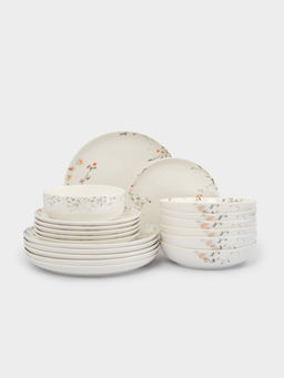 Сервиз обеденный, 6 перс, 19 пр, фарфор N, белый, Цветы и листья, Primrose - Anna lafarg фото 9